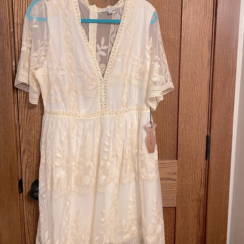 Cream lace dress